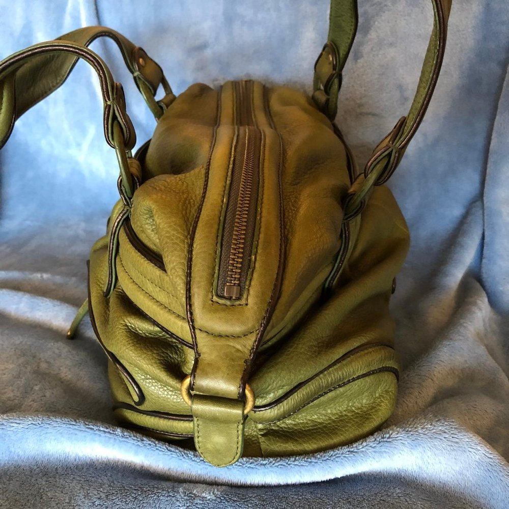 Cole Haan Olive Green Soft Pebble Leather AUTHENTIC Purse Excellent Condition - Picture 11 of 15